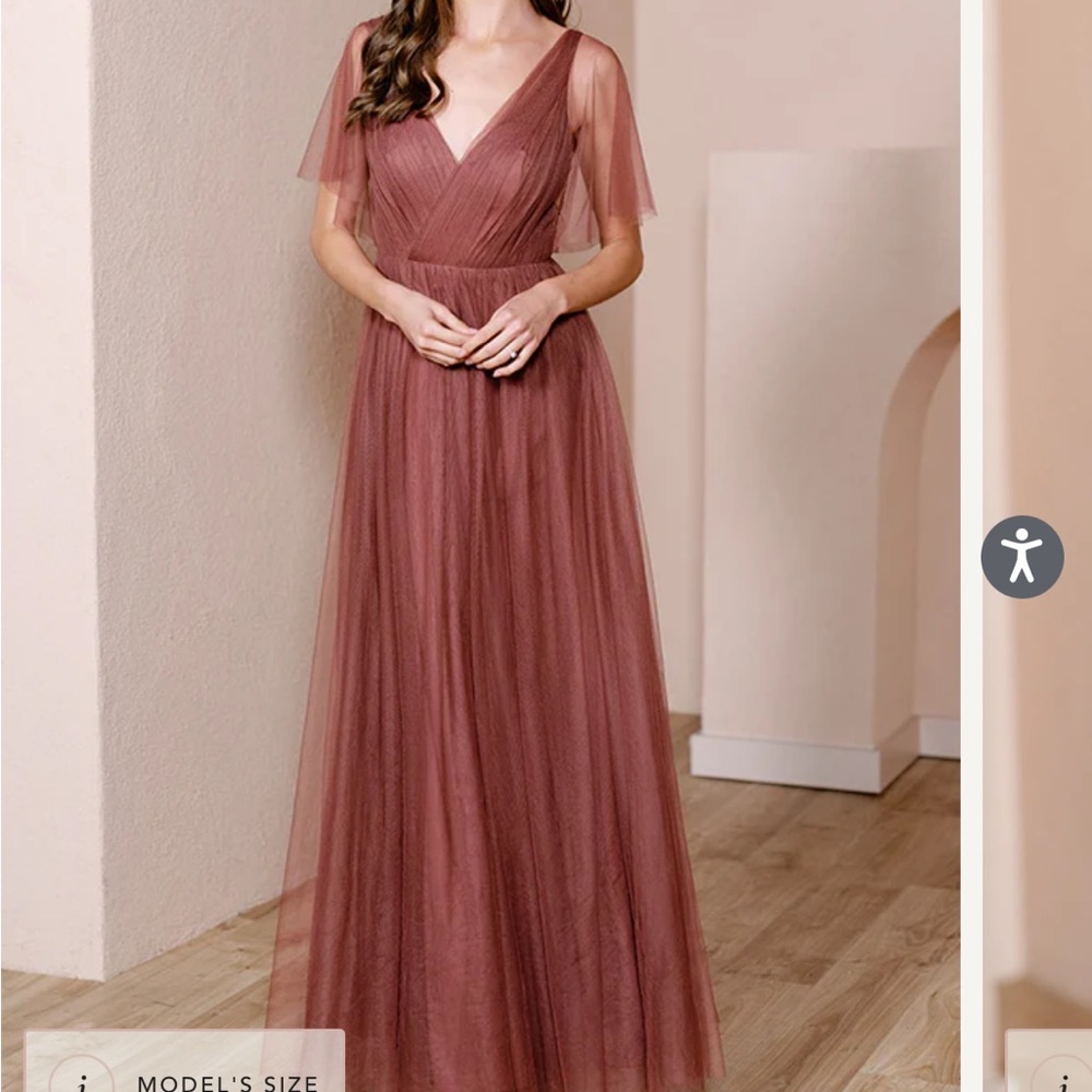 Revelry Thea Tulle Dress - Dusty Blue